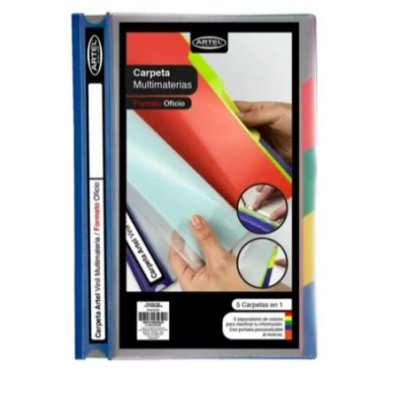 CARPETA VINIL ARTEL MULTIMATERIA OFICIO 5 SEPADARORES