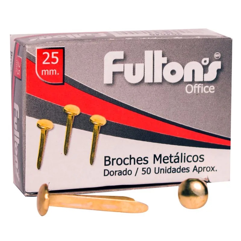BROCHE METALICO 25 MM 50 U FULTONS