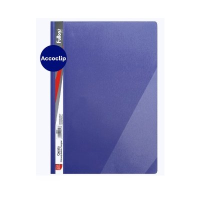 CARPETA VINIL OF C/ACCO Y BOLS TRIANGULAR AZUL