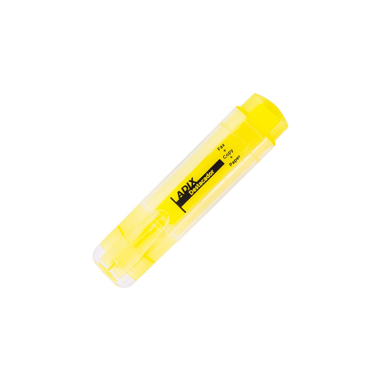 DESTACADOR ADIX TRANSPARENTE PUNTA BISELADA AMARILLO