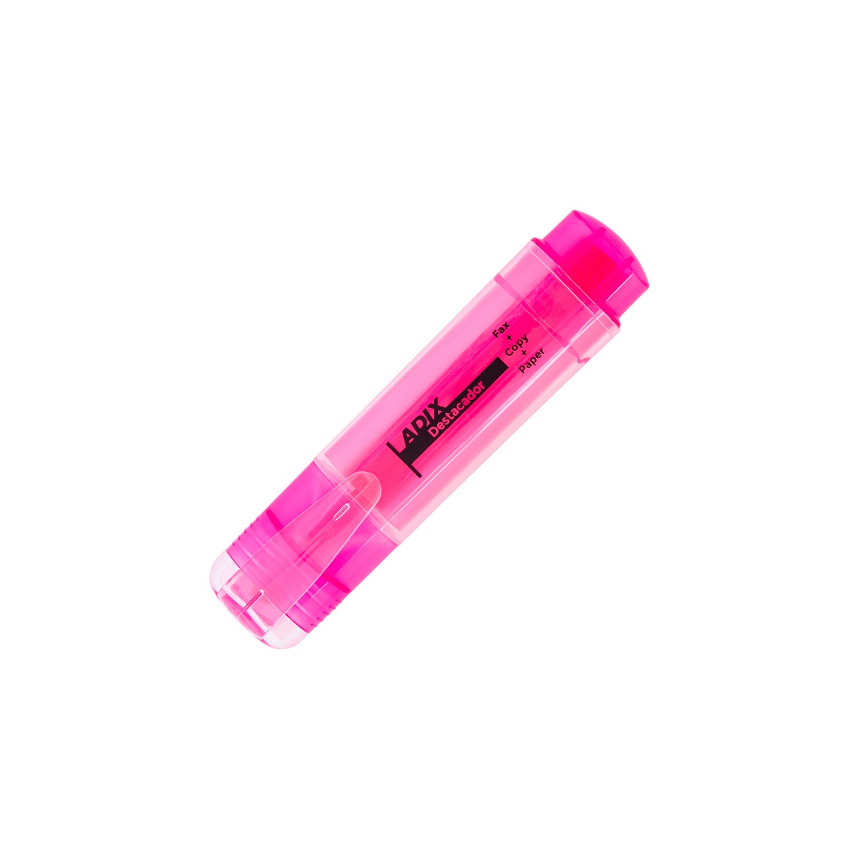 DESTACADOR ADIX TRANSPARENTE PUNTA BISELADA ROSADO