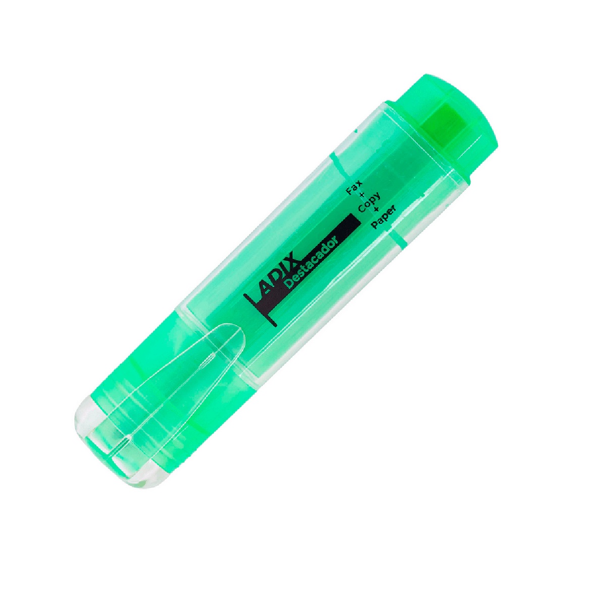 DESTACADOR ADIX TRANSPARENTE PUNTA BISELADA VERDE