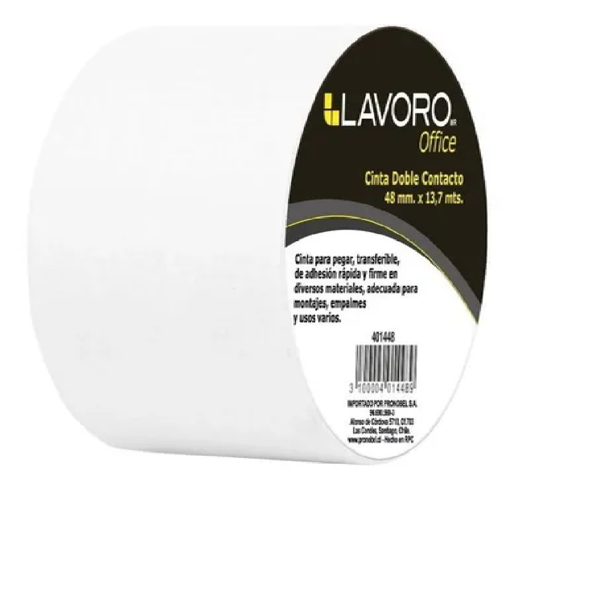 CINTA DOBLE CONTACTO 48 MM X 13.7 MT BLANCO LAVORO