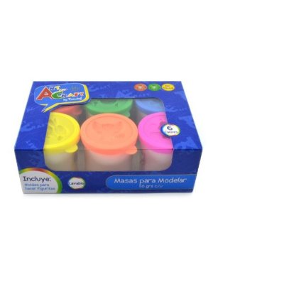 MASA PARA MODELAR 6 COLORES 50 GRS ART & CRAFT