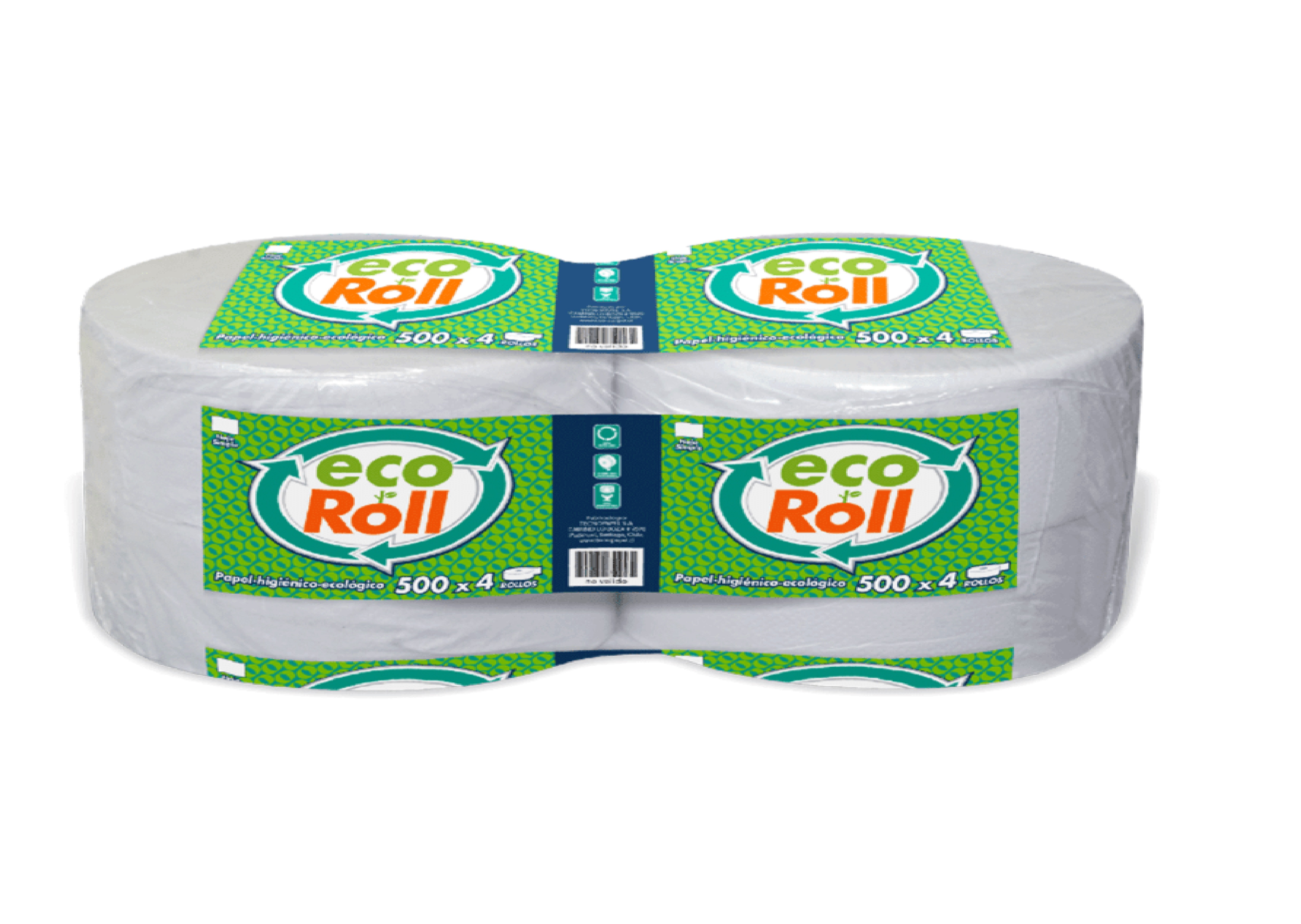 Papel Higiénico Ecoroll Hoja Simple 4 Rollos 500 m