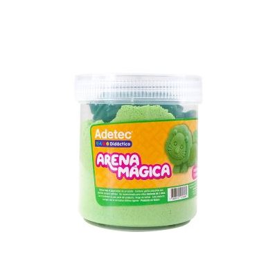 Arena Mágica Adetec +5 Moldes Color Verde 450 G