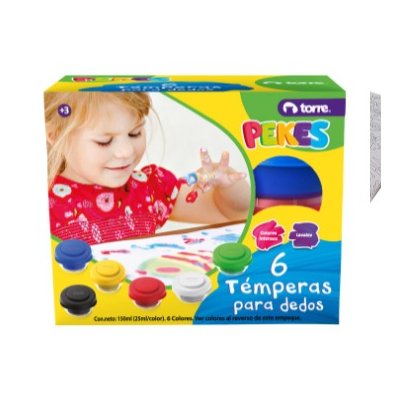 Tempera Para Dedos Torre 6 Colores 25 ml