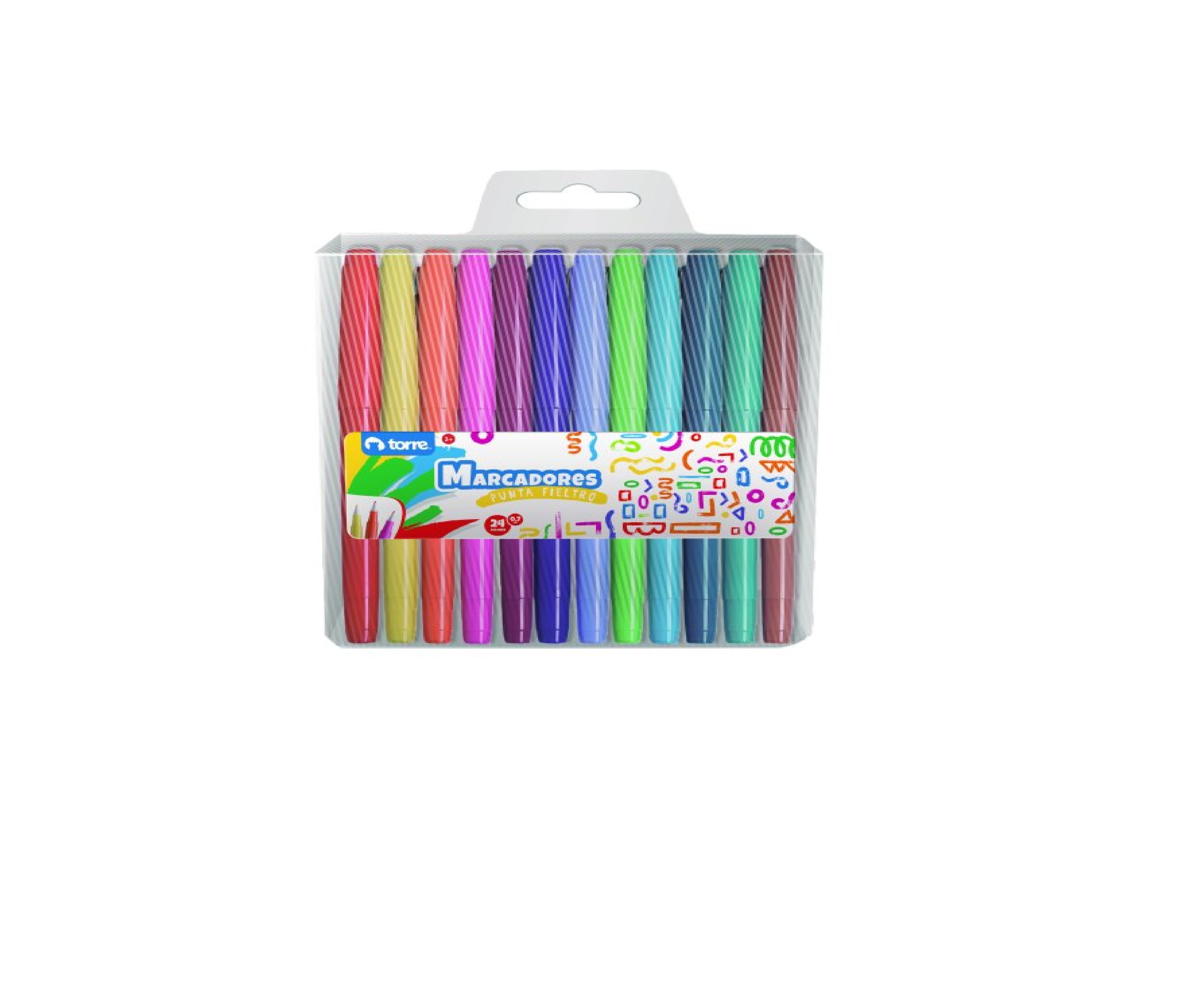Marcador Permanente Torre Punta de Fieltro 0.7 mm 24 Colores