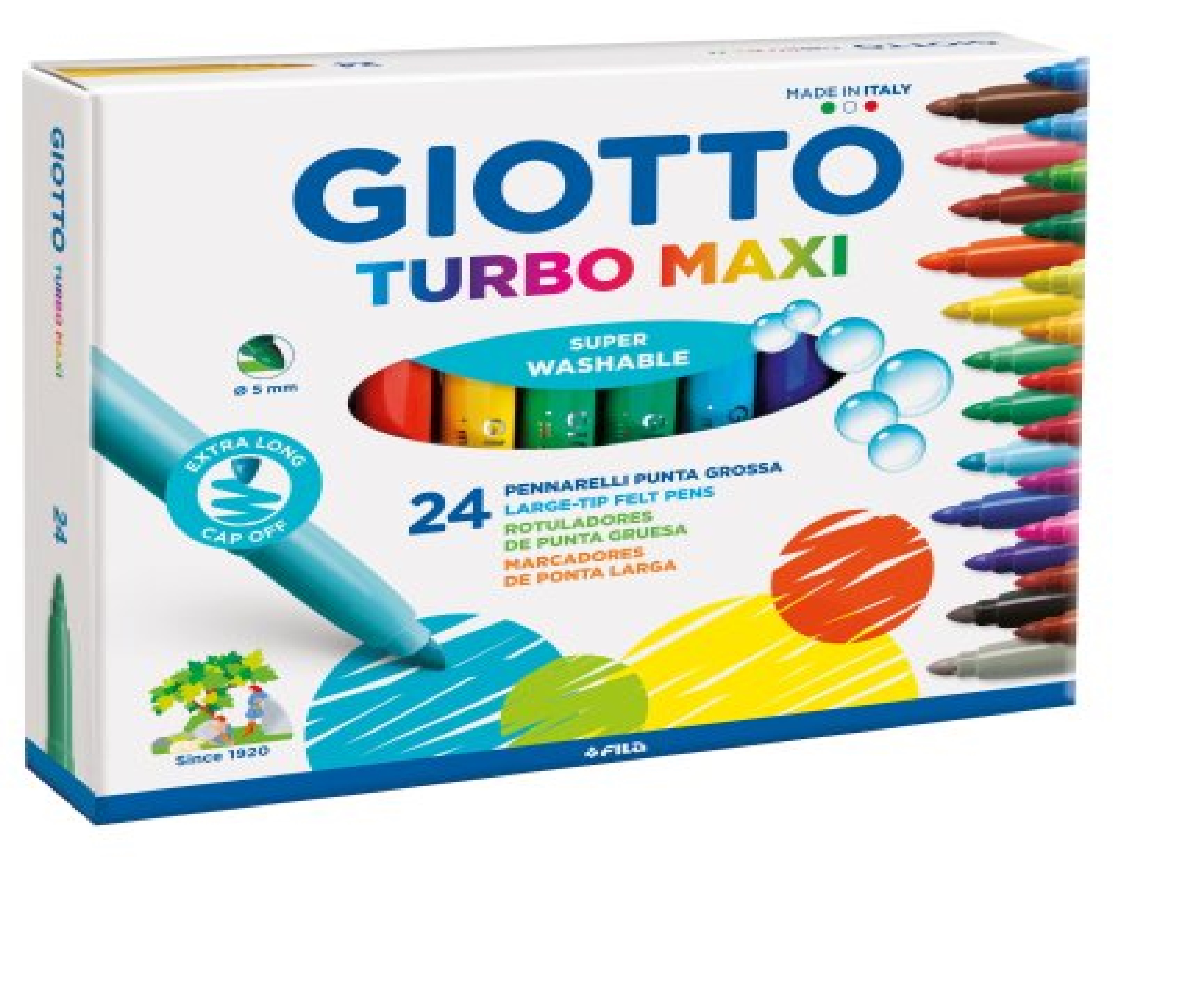 Plumón Escolar Giotto Turbo Maxi 24 Colores