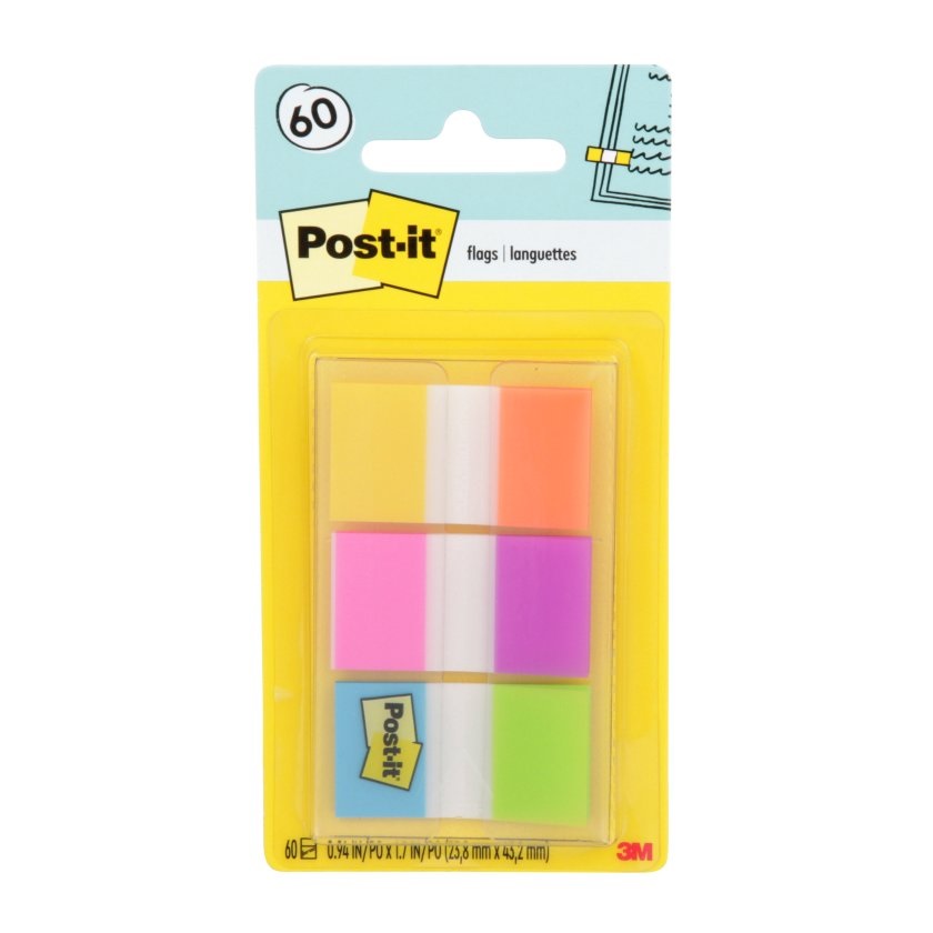 SEPARADOR DE PAGINA 3M POST-IT BANDERITA COLORES VARIADOS 60 HOJAS