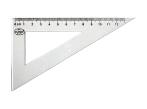 ESCUADRA PLASTICA 45O. 15CM HAND