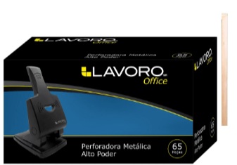 PERFORADOR ALTO PODER METALICA NEGRA 65 HOJAS LAVORO
