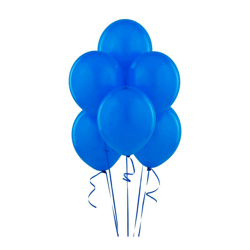 GLOBOS GLAM N 9 AZUL LISO 50 UNIDADES
