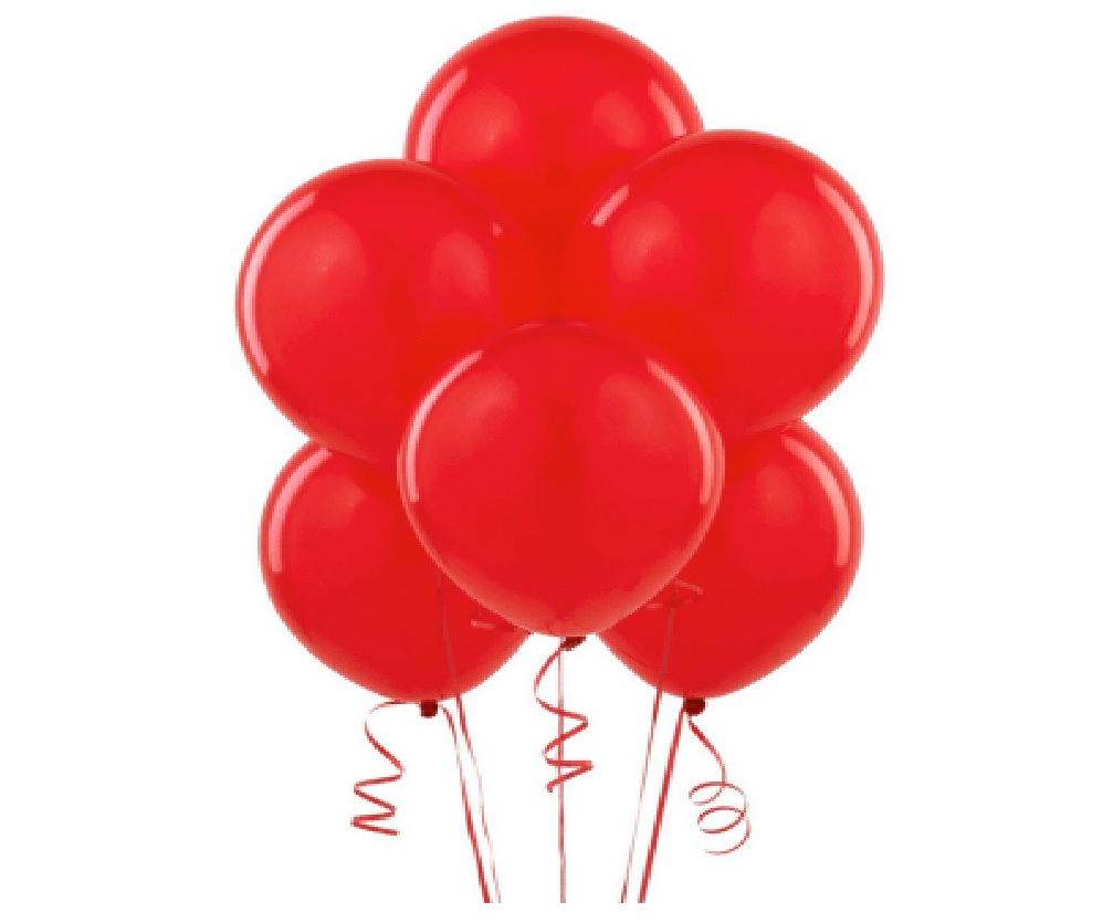 GLOBOS GLAM N 9 ROJO LISO BOLSA DE 50 UNIDADES
