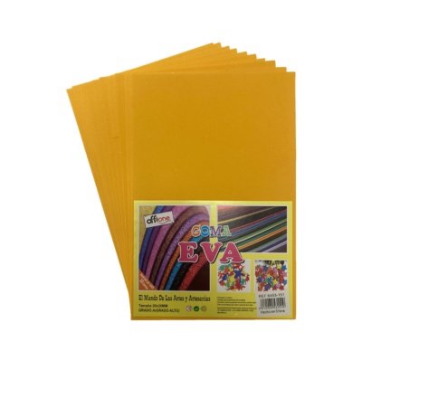Goma Eva Offione Amarillo 20x30 Cm Paquete de 10 Unidades