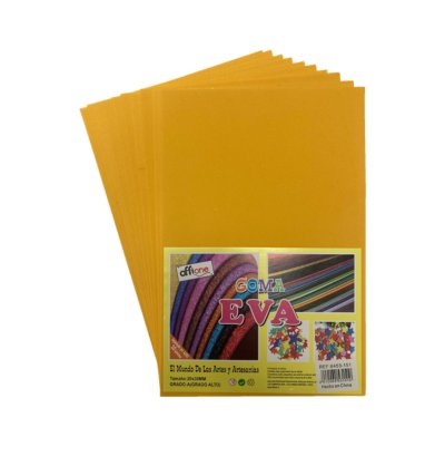 Goma Eva Offione Amarillo 40X60 Cm Paquete de 10 Unidades