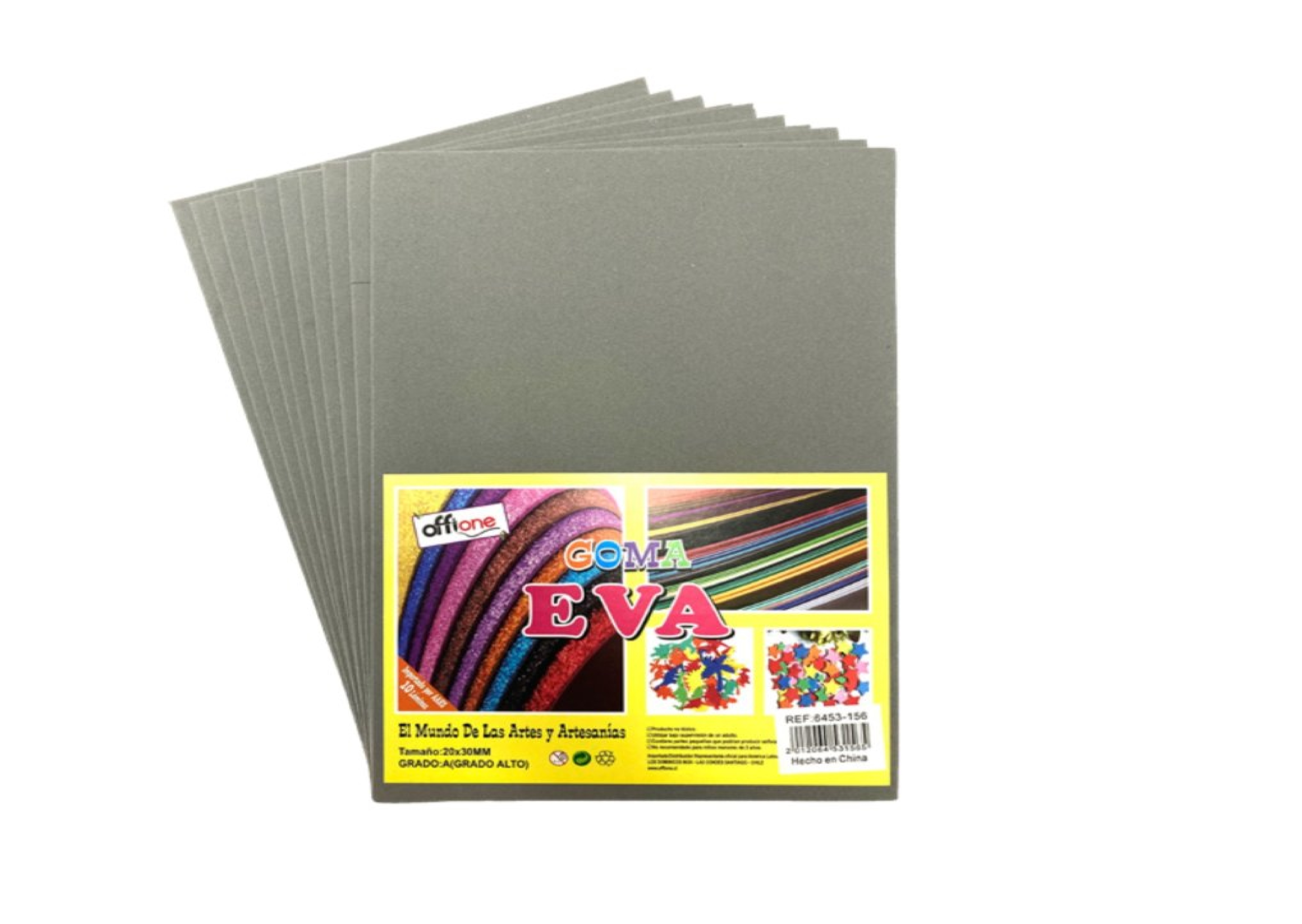 Goma Eva Offione Gris 40X60 Cm Paquete de 10 Unidades
