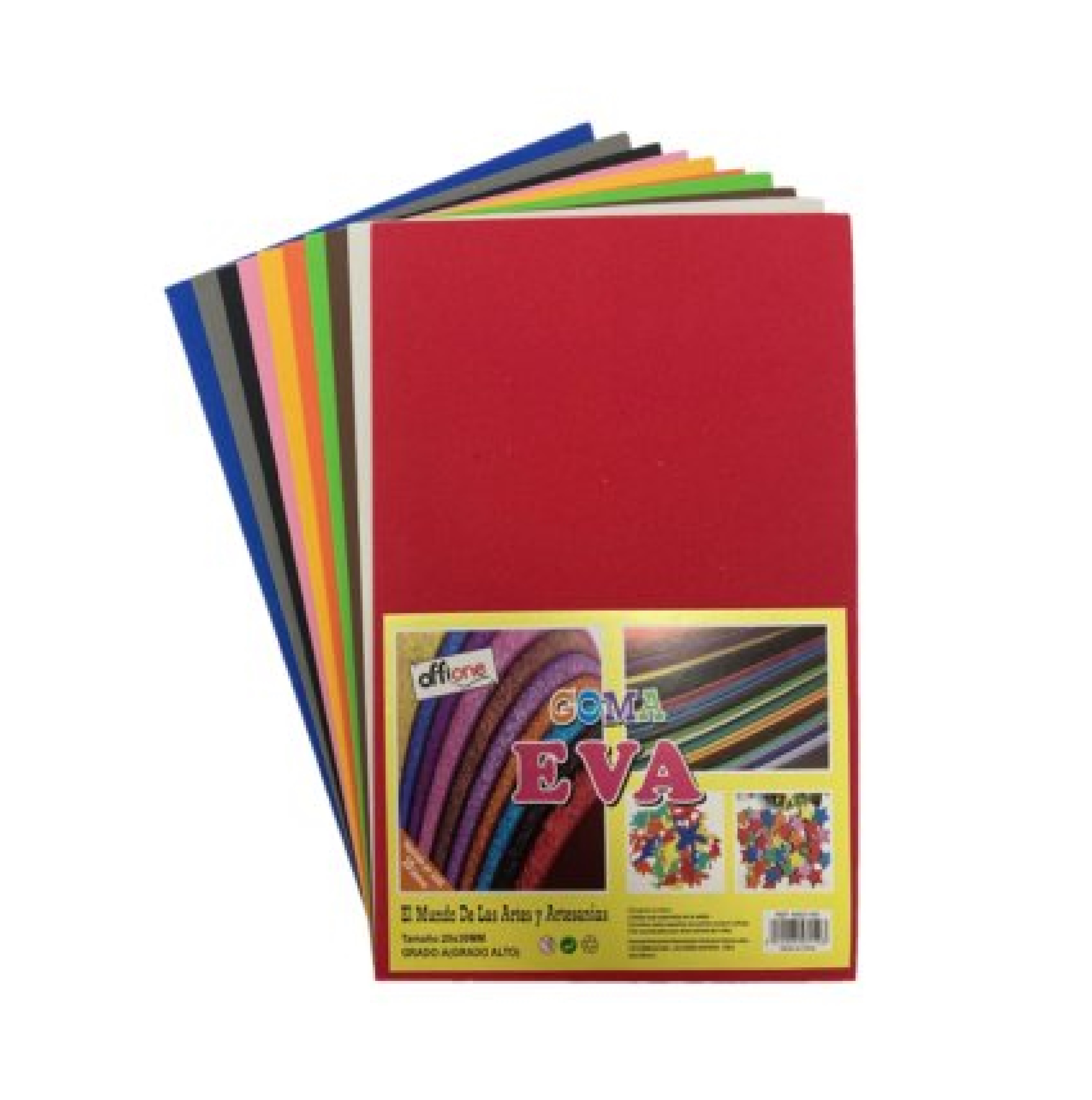 Goma Eva Offione Rojo 40X60 Cm Paquete de 10 Unidades
