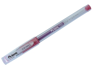 BOLIGRAFO GEL 0.8 METALICO TORRE ROSADO
