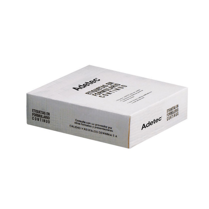 Etiqueta Formulario Adetec Continuo 89x23 mm Caja de 12000 Unidades
