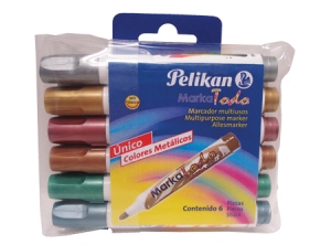 MARCADOR MULTIUSO 6 COL.METAL PELIKAN MARKATODO