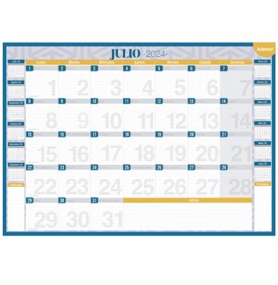 Calendario Anual Adetec Escritorio 2026 Diseño Surtido