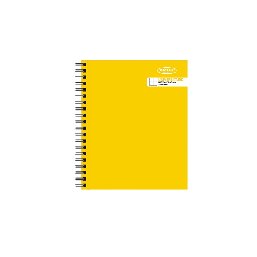 Cuaderno Universitario Artel Liso M7 Tapa Dura Espiral Doble 100 Hojas