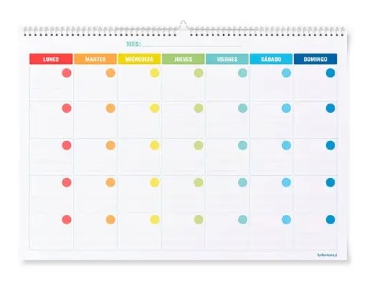CALENDARIO COLORES FUN FOR MOMS