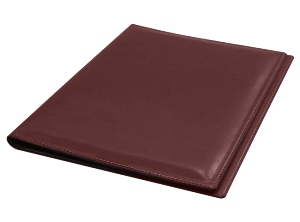 CARPETA PORTAFIRMA SEMICUERO BURDEO CLASICA