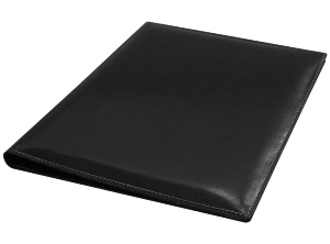 CARPETA PORTAFIRMA SEMICUERO NEGRO CLASICA
