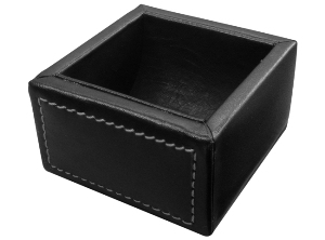 PORTACLIPS CUERO NEGRO CLASICA