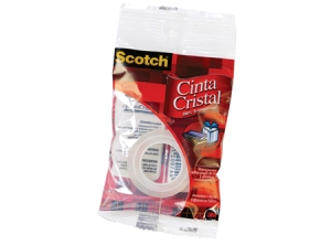 CINTA ADHE. CRISTAL 18 X 20 MT. 3M BOLSA