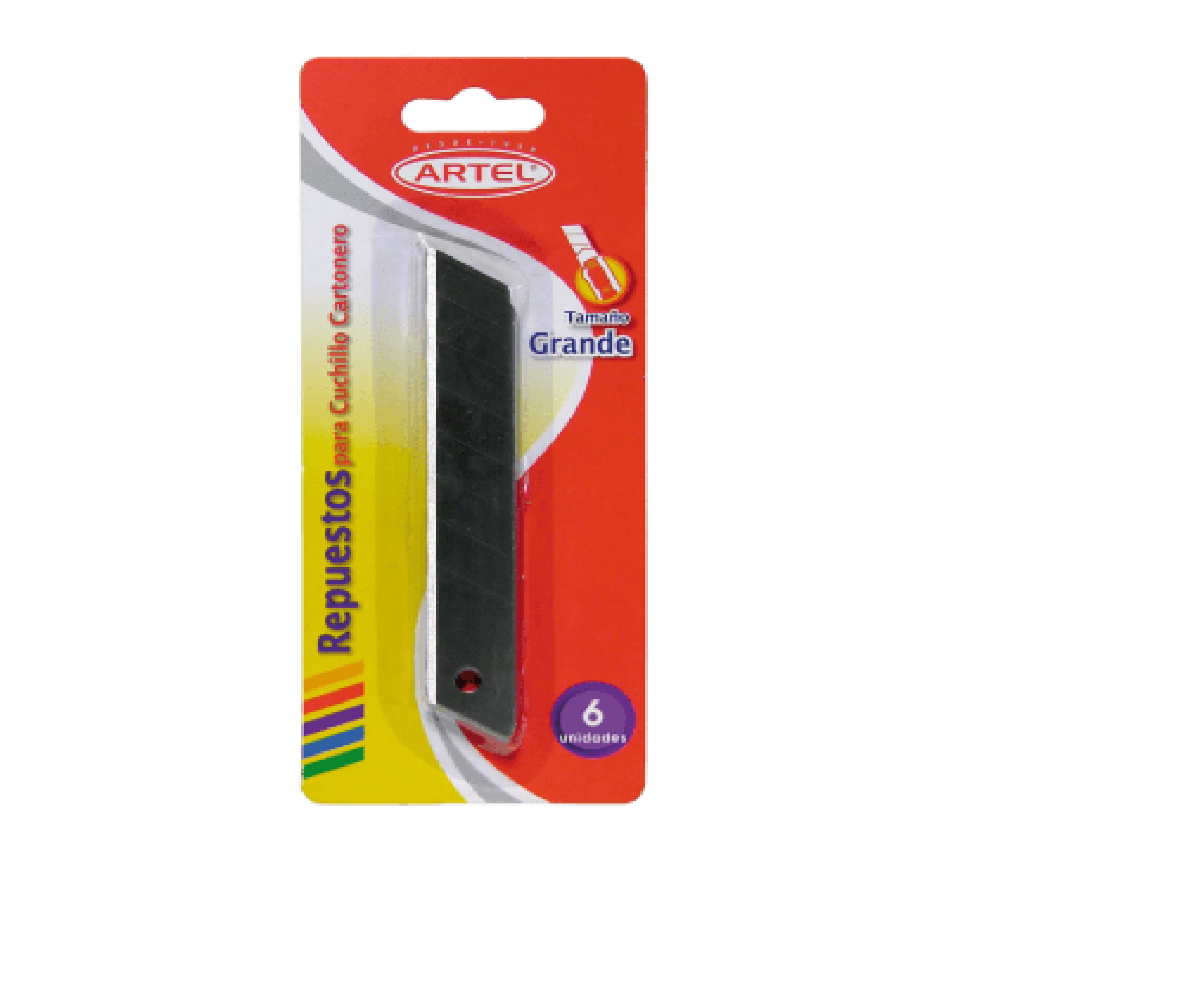 Repuesto Cuchillo Cartonero Artel grande Blister 6 Unidades