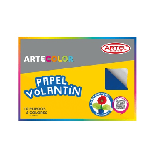 Carpeta con Papel Volantín Artel ArteColor 10 Pliegos