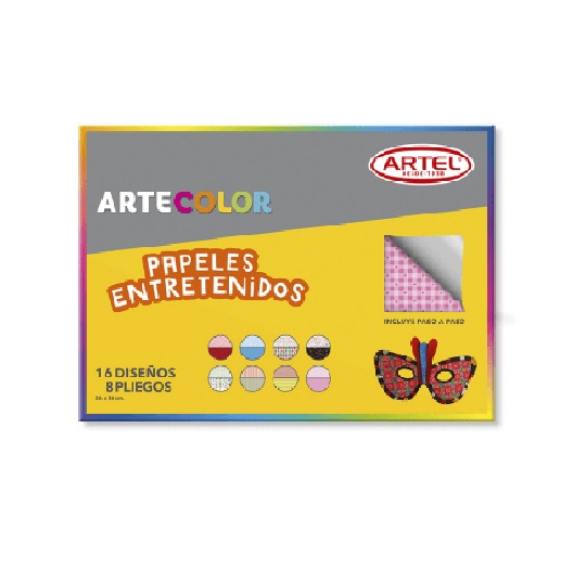 Carpeta con Papel Entretenido Artel ArteColor 8 Pliegos