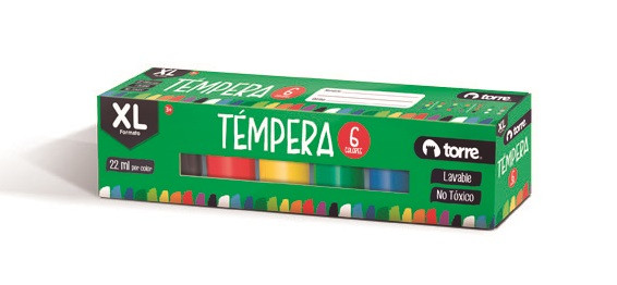 Témpera Torre 22 ml 6 Colores