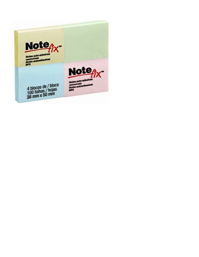 Nota Adhesiva 3M Notefix 653 Pastel 4 Colores
