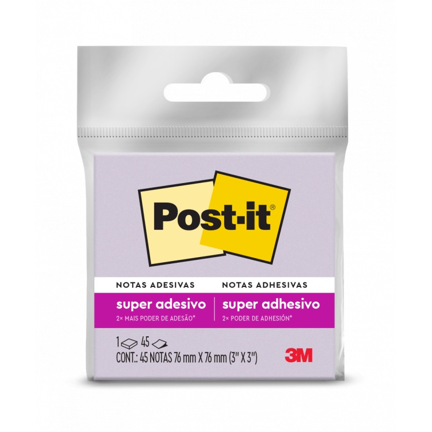 NOTAS ADHESIVAS 3M POST IT MORADO 45 HOJAS 76X76 MM