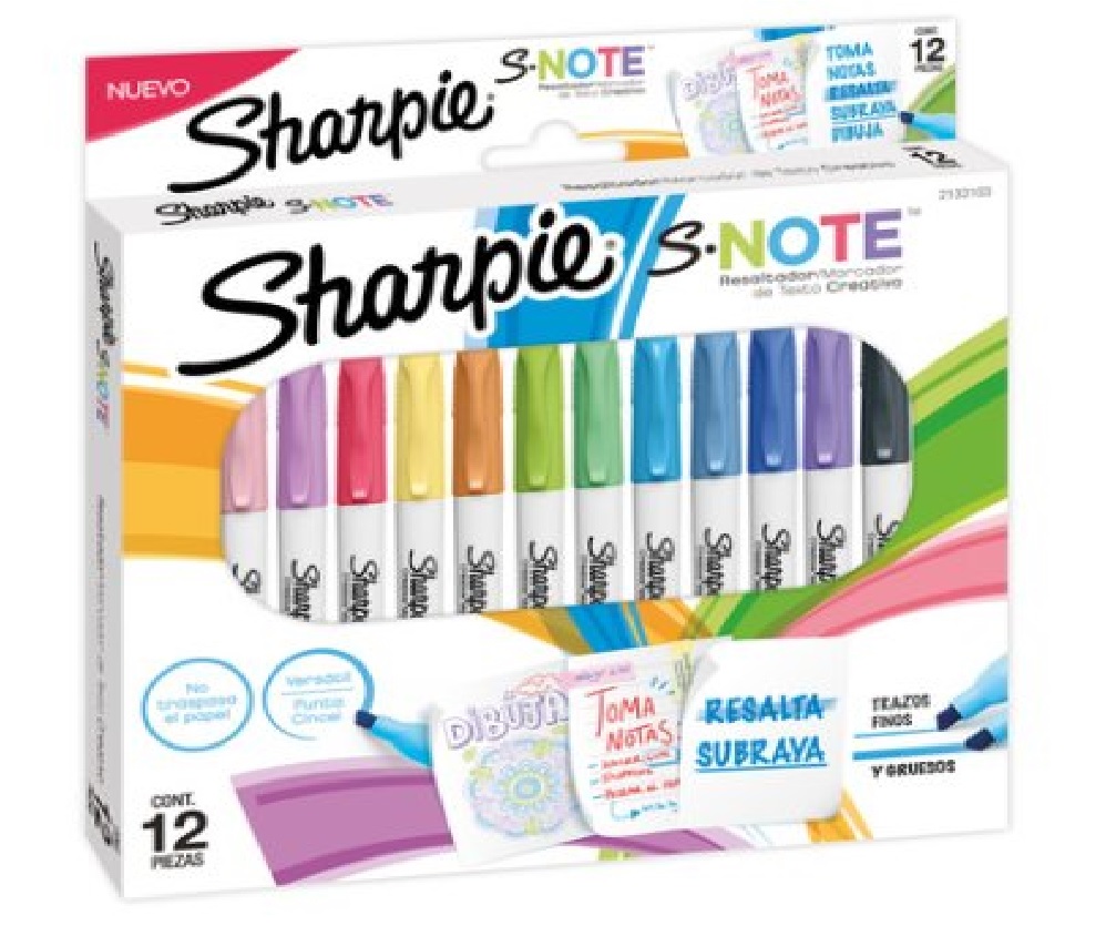 Destacador Sharpie S Note 12 Colores