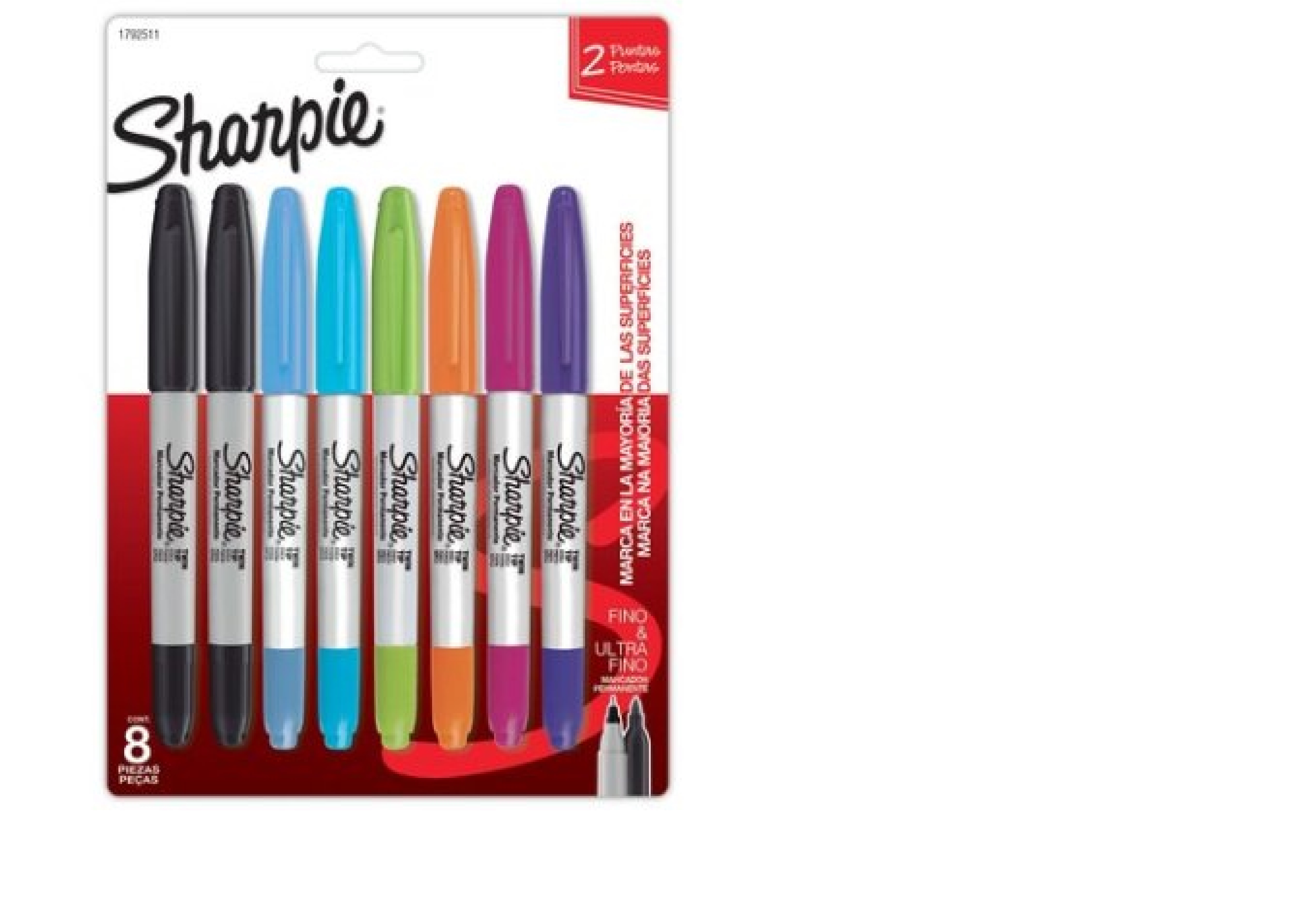 Marcador Multiuso Sharpie Doble Punta 8 Colores