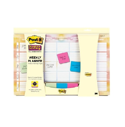 PLANIFICADOR 3M POST-IT SEMANAL AQUA 31X40 CM