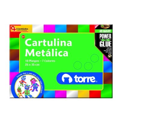 CARTULINA METALICA TORRE ARTE TORRE SURTIDO 10 HOJAS