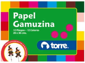 CARPETA ARTE TORRE PAPEL GAMUZINA 12 PLIEGOS.