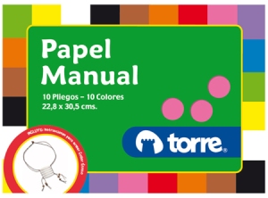 CARPETA ARTE TORRE PAPEL MANUAL 10 PLIEGOS.