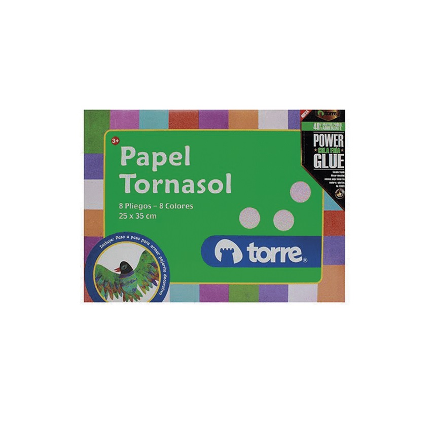 CARPETA CON CARTULINA TORNASOL TORRE 8 PLIEGOS