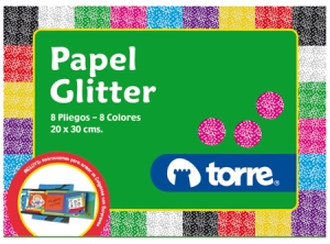CARPETA ARTE TORRE PAPEL GLITER 8HJS