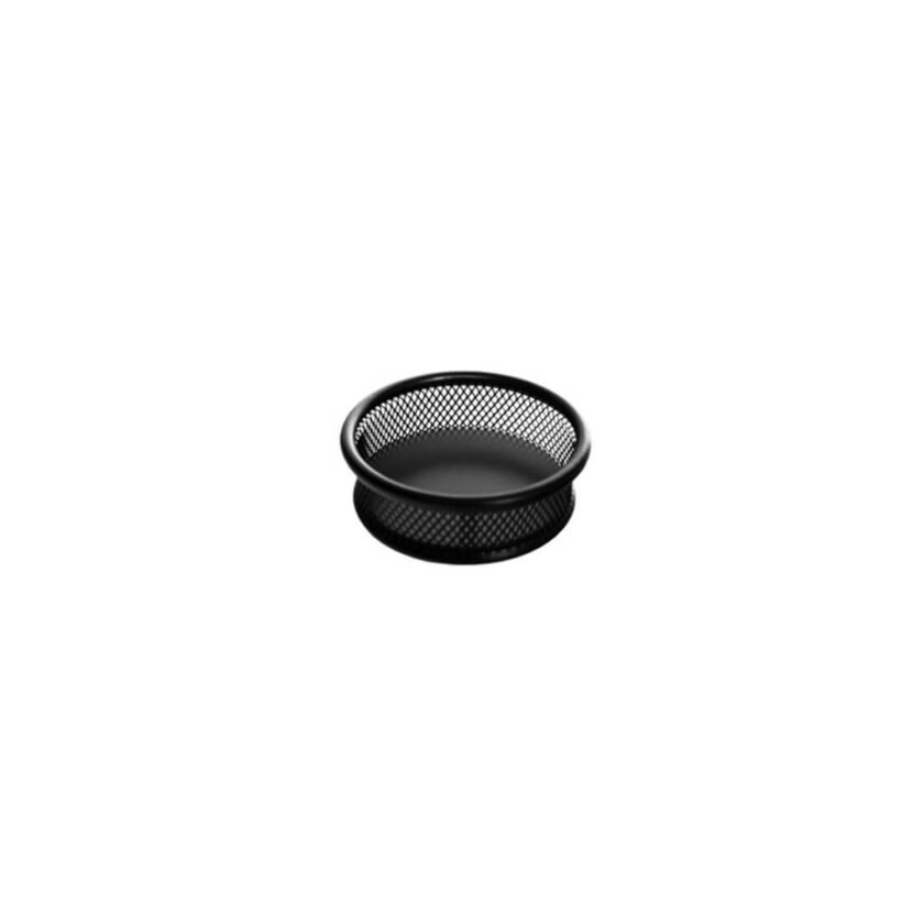 PORTACLIPS HAND REDONDO MALLA METALICA 9X4 CM NEGRO