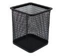 PORTALAPIZ OFFIONE REJILLA METALICO CUADRADO NEGRO 9X10 CM