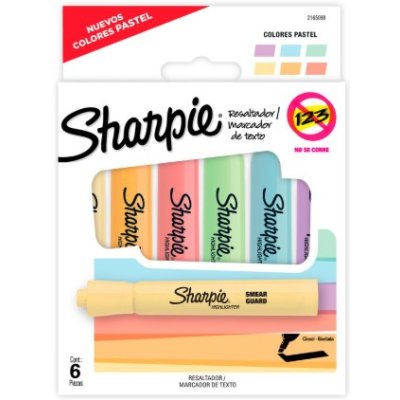 DESTACADOR SHARPIE PASTEL 6 COLORES SURTIDOS