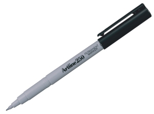 MARCADOR ARTLINE 250 LAPIZ DELGADO PUNTA BALA NEGR